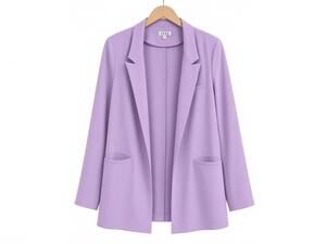 NEW TCEC women's open front blazer in lavender